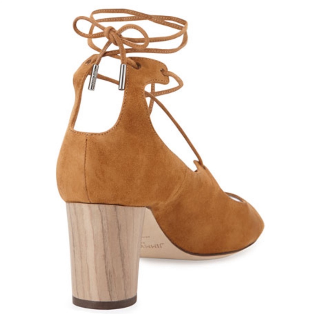 Jimmy Choo Vernie Lace Up Sandal in Tan size 36.5 - Picture 5 of 12